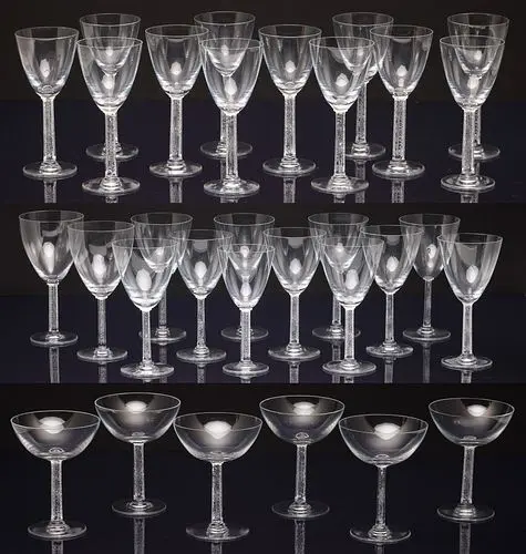 Lalique Crystal Phalsbourg Set of Glassware, 31 pcs
