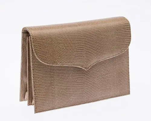 Lana Marks Taup Lizard Skin Purse