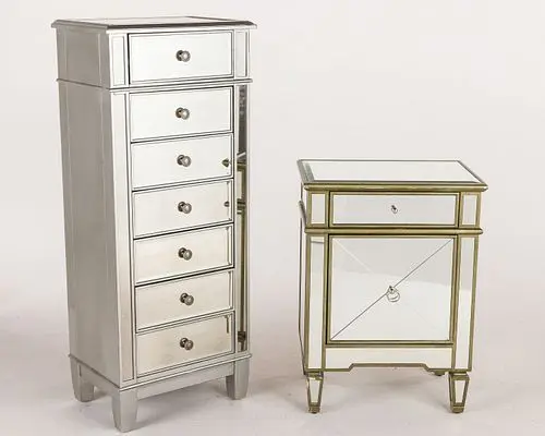 Two Mirrored Chests