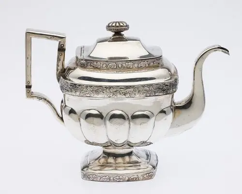 Coin Silver Teapot, Geoff, NY, 1825-45