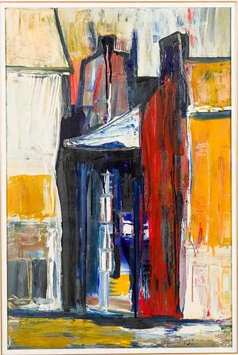 Albert Rousseau (Canadian, 1908-1982), Street Scene