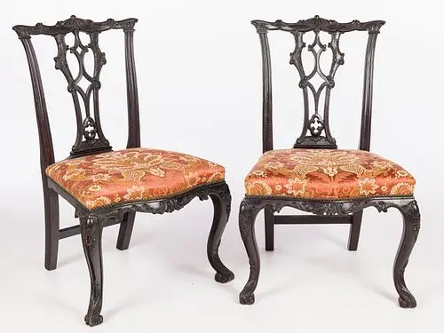 Pair of George III Style Mahogany Side Chairs