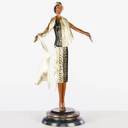 Erté (French, 1892-1990) On the Avenue, Bronze, 1990