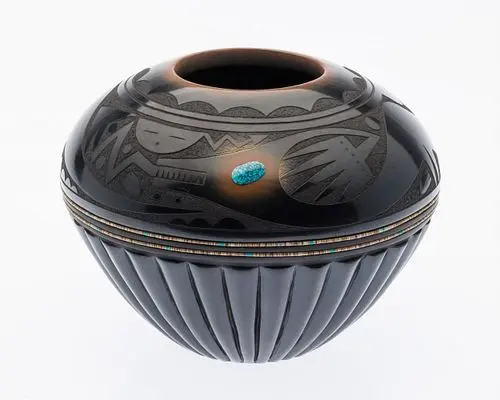 Rare Youngblood & Sanchez Black and Sienna Melon Jar