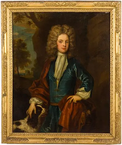 British School, Gentleman with Dog, 18th C
