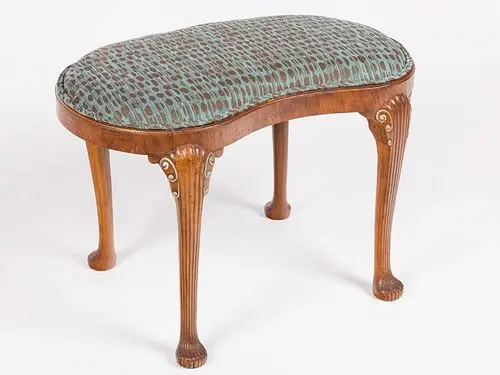 Art Deco Style Walnut Stool