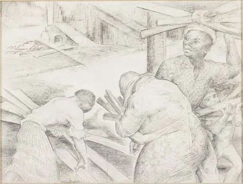 Helen Hatch Inglesby, Women Working, Graphite
