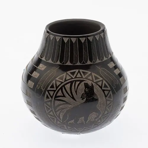 Red Starr (1937-2018), Blackware Pot, Sioux