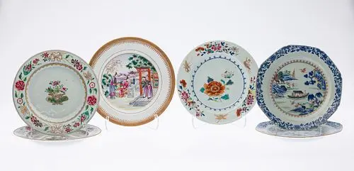 6 Chinese Export Plates, 18th Century