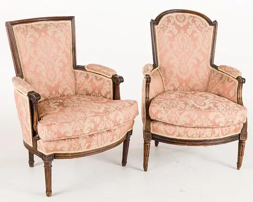 Two French Louis XVI Beechwood Armchairs, 18th C