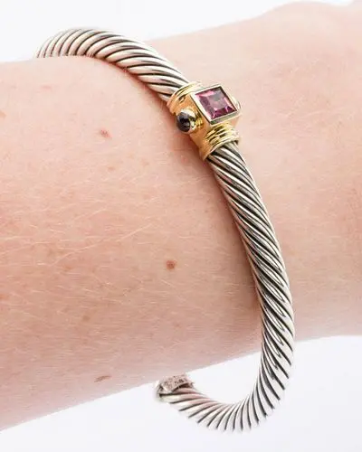 David Yurman Strling & 14K Gold Renaissance Bracelet