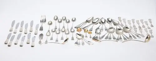 Misc. Fiddle Pattern Sterling Flatware, 79 pcs.