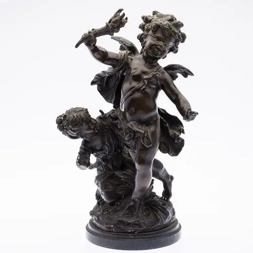 After Auguste Moreau, Eros and Psyche, Bronze
