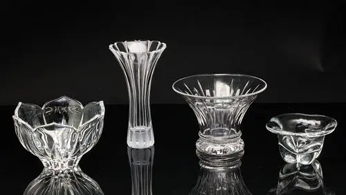 Stuart Glass Bowl, 2 Orrefors Glass Bowls and a Vase