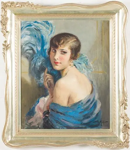 William Ablett (1877-1936) Portrait of a Woman, Oi/C