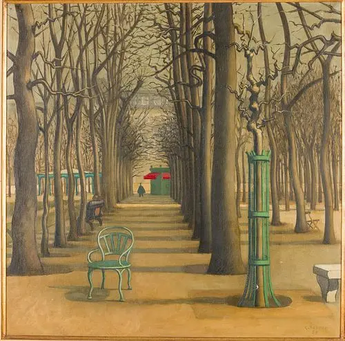 Georges Rohner (1913-2000), Tuileries, O/C, 1950