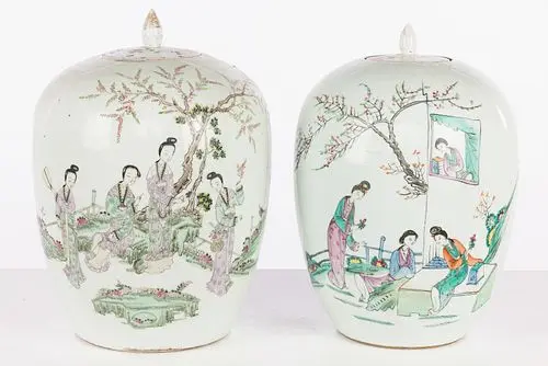 Two Chinese Porcelain Ginger Jars