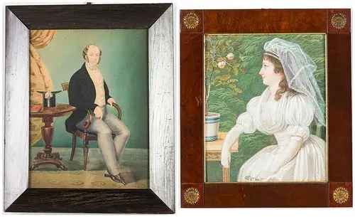 Two European School Portraits, 19th C