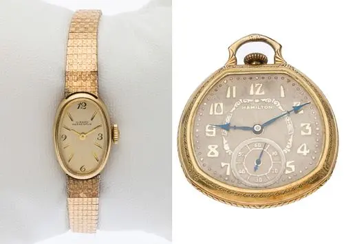 Girard 10K Watch & Hamilton Gold Filled Pocket Watch