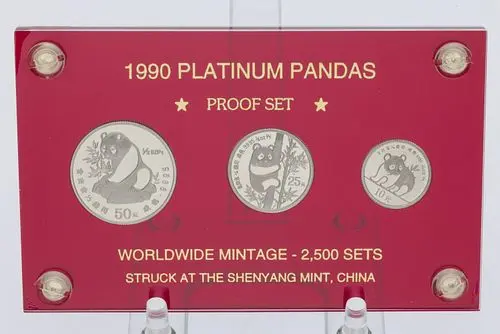1990 Platinum Pandas Proof Set