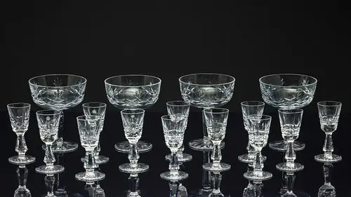 12 Waterford Cordials and 4 Lenox Champagnes