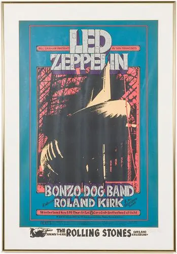 Randy Tuten's Led Zeppelin 1969 Poster Silk Screen