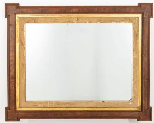Large Burl Walnut Mirror