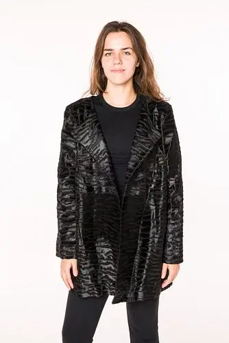 Dana Buchman Calf Hair Black Jacket