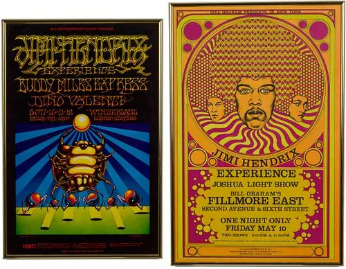 Two Jimi Hendrix Concert Posters