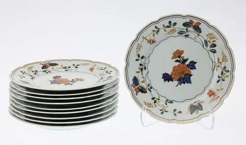 10 Limoges Papillons Plates