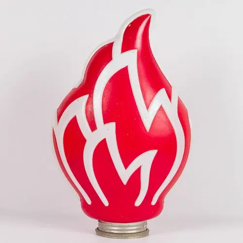 Standard Oil Milk Glass Flame Globe