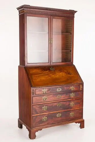 George III Mahogany Secretary Bookcase, Late 18th C