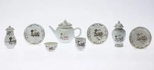 Chinese Export Tea Service, 18th C, 8 pcs.