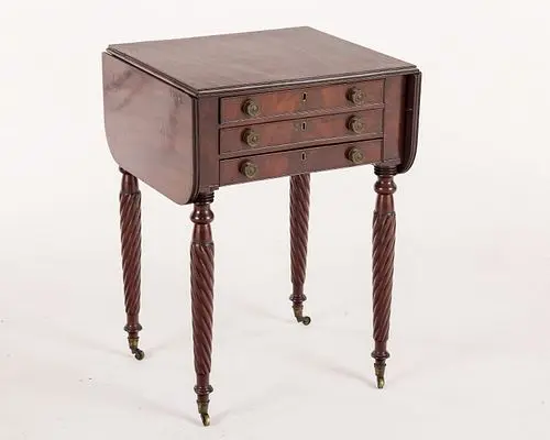 Federal Mahogany Work Table, 19th C