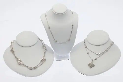 Sterling Silver, Pearl and CZ Jewelry, 3 pcs.