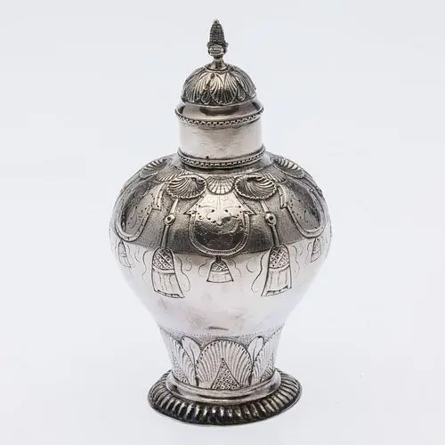 Dutch Silver Tea Caddy, 18th C