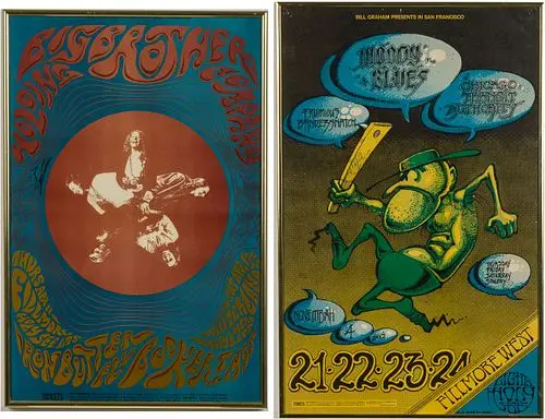 Two Fillmore 1968 Concert Posters 1st Printing