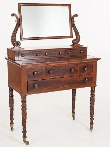 American Classical Mahogany Dressing Chest, c. 1820