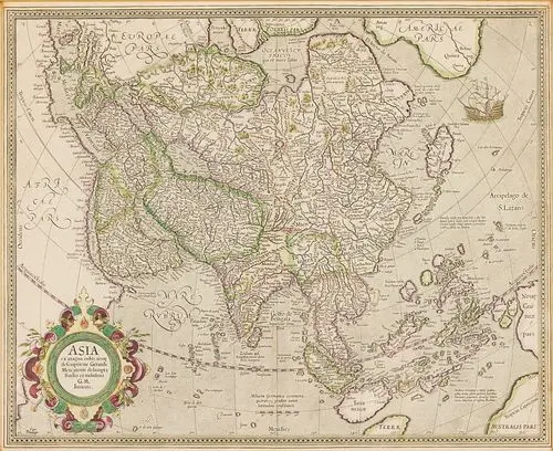 Gerardus Mercator (1512-1594) Asia, 1595 or later