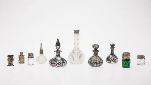 10 Glass and Silver Ladies Dressing Table Articles