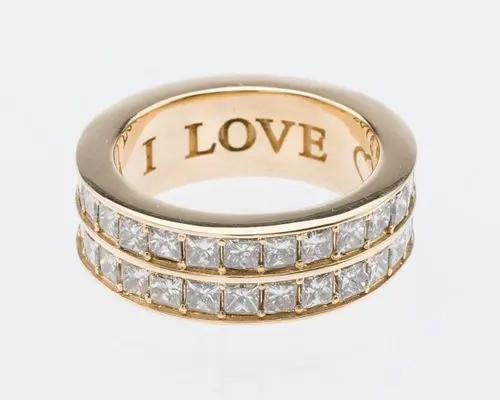 14K Double Diamond Infinity Band, Size 6.25