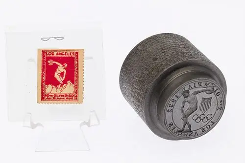 Xth 1932 Olympic Commemorative Stamp and Coining Die