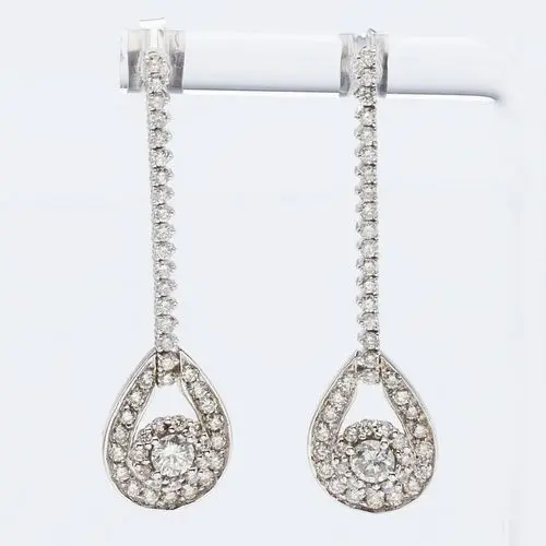 Diamond Drop 14K Earrings
