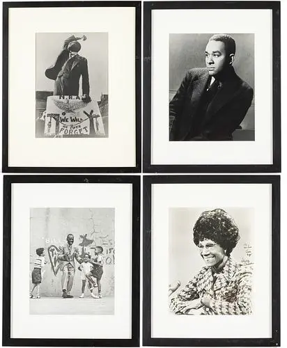 3 Photographs of African Americans and a Print