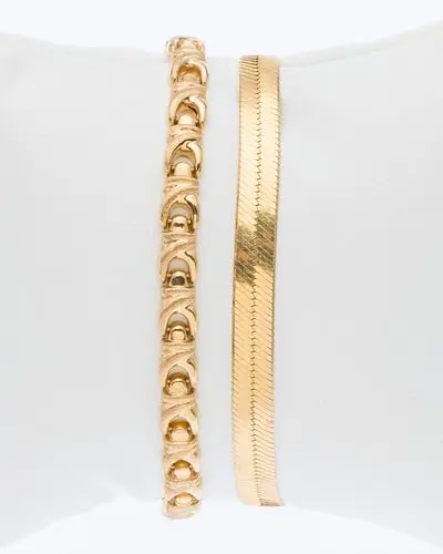 Two 14k Gold Bracelets