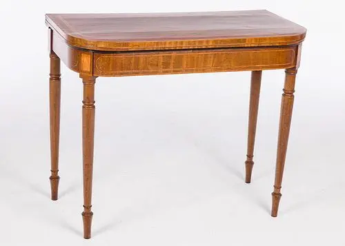 Regency Mahogany Card Table, First Quarter 19th C