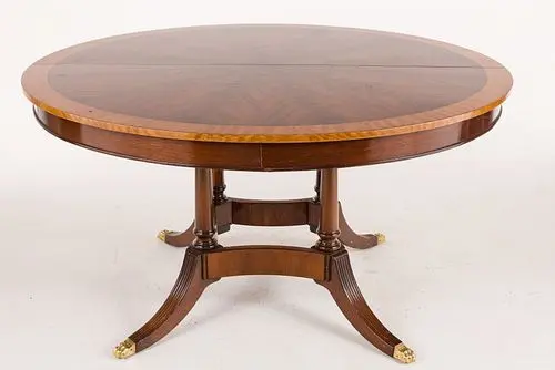 Regency Style Circular Mahogany Dining Table