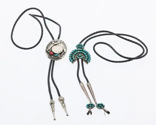 SSI Nickel Bolo and Turquoise and Silver Bolo