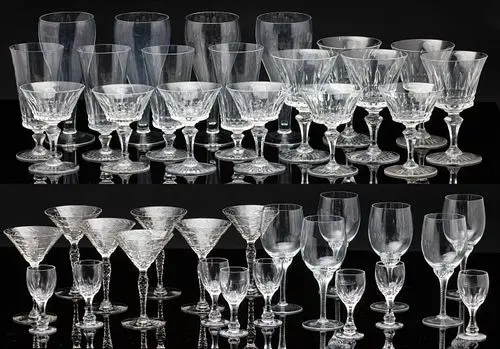 40 Pieces Glassware, including Baccarat