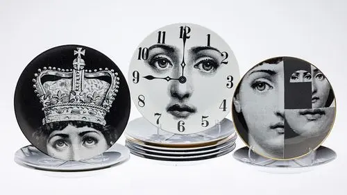 11 Fornasetti Wall Plates with Boxes